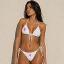 All-over print recycled string bikini
